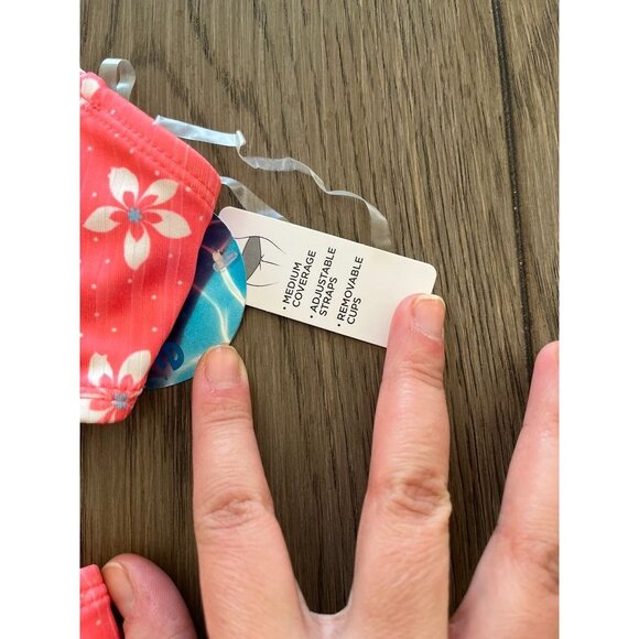 NWT Womens Coral Floral Convertible Bikini Set/One-Piece Swimsuit Adjustable St - Picture 2 of 4